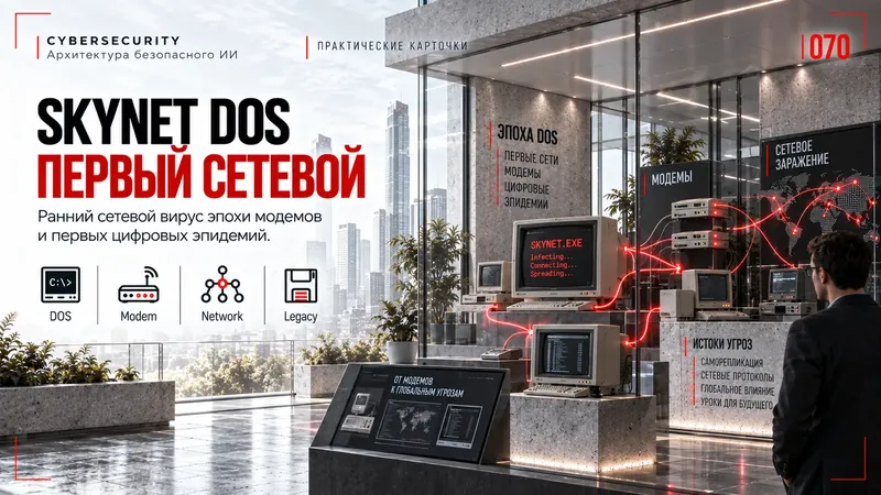 VIRUS.DOS.SkyNet: первый вирус эпохи сетевого подключения